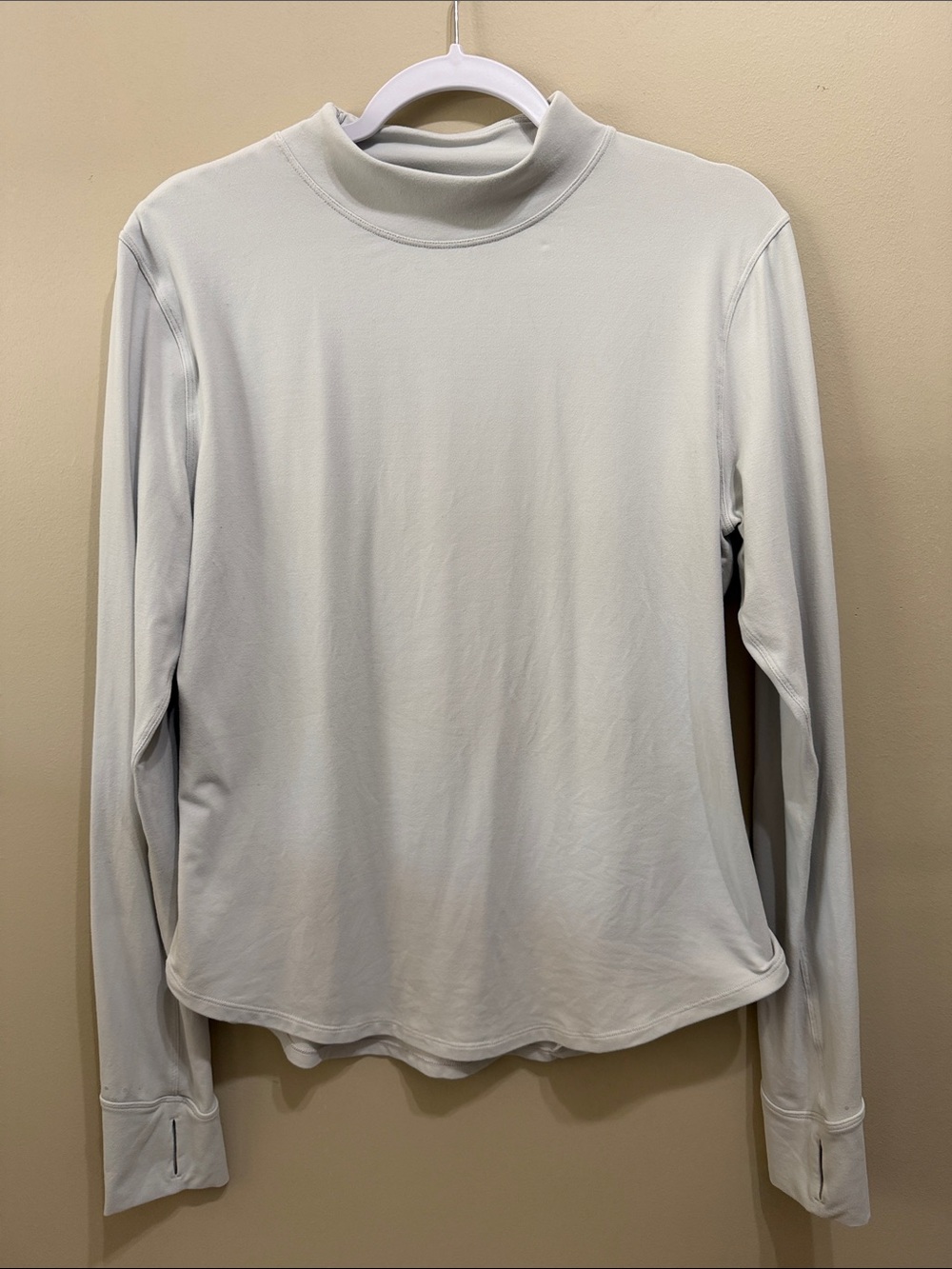 Lululemon Rulu Running Long-Sleeve Mock Neck Shirt in Vapor Size 12 Reflective - Picture 4 of 8
